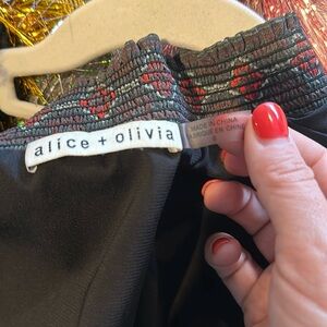 Alice and Olivia Puff sleeve mini dress paisley print size 6